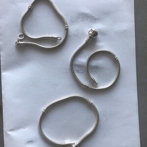 Elegant Silver Bracelet Set